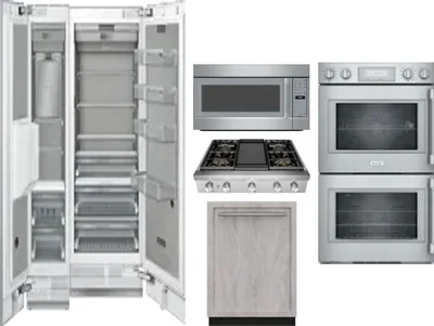 6 Piece Package Includes Refrigerator, Freezer, Cooktop, Wall Oven, Microwave And Dishwasher