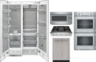 6 Piece Package Includes Refrigerator, Freezer, Cooktop, Wall Oven, Microwave And Dishwasher