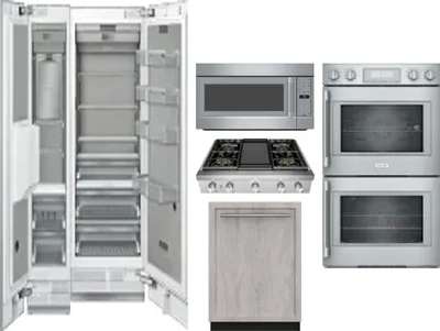 6 Piece Package Includes Refrigerator, Freezer, Cooktop, Wall Oven, Microwave And Dishwasher