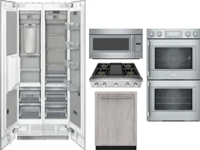 6 Piece Package Includes Refrigerator, Freezer, Cooktop, Wall Oven, Microwave And Dishwasher