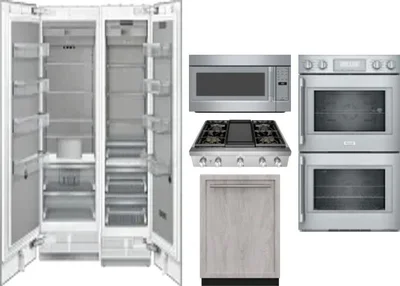 6 Piece Package Includes Refrigerator, Freezer, Cooktop, Wall Oven, Microwave And Dishwasher