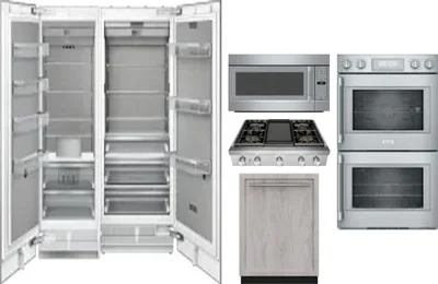 6 Piece Package Includes Refrigerator, Freezer, Cooktop, Wall Oven, Microwave And Dishwasher