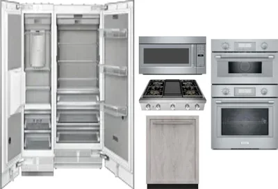 6 Piece Package Includes Refrigerator, Freezer, Cooktop, Wall Oven, Microwave And Dishwasher