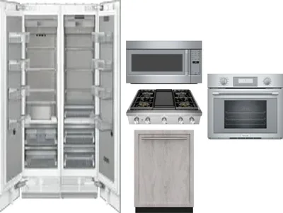 6 Piece Package Includes Refrigerator, Freezer, Cooktop, Wall Oven, Microwave And Dishwasher