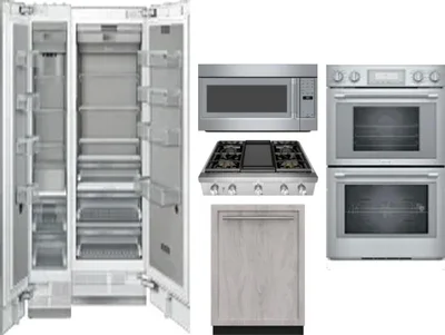 6 Piece Package Includes Refrigerator, Freezer, Cooktop, Wall Oven, Microwave And Dishwasher