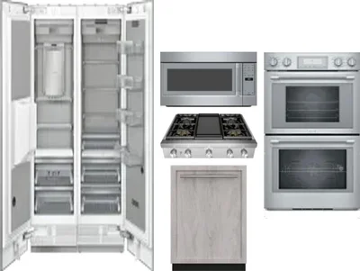 6 Piece Package Includes Refrigerator, Freezer, Cooktop, Wall Oven, Microwave And Dishwasher