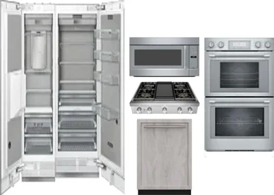 6 Piece Package Includes Refrigerator, Freezer, Cooktop, Wall Oven, Microwave And Dishwasher