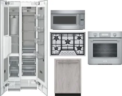 6 Piece Package Includes Refrigerator, Freezer, Cooktop, Wall Oven, Microwave And Dishwasher