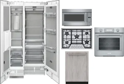 6 Piece Package Includes Refrigerator, Freezer, Cooktop, Wall Oven, Microwave And Dishwasher
