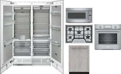 6 Piece Package Includes Refrigerator, Freezer, Cooktop, Wall Oven, Microwave And Dishwasher