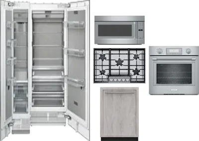 6 Piece Package Includes Refrigerator, Freezer, Cooktop, Wall Oven, Microwave And Dishwasher