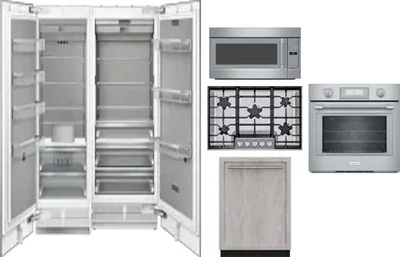 6 Piece Package Includes Refrigerator, Freezer, Cooktop, Wall Oven, Microwave And Dishwasher
