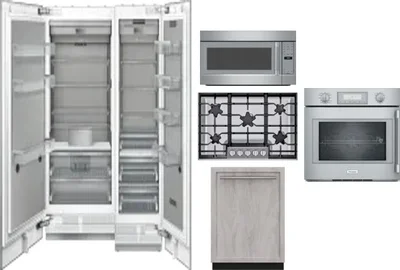 6 Piece Package Includes Refrigerator, Freezer, Cooktop, Wall Oven, Microwave And Dishwasher