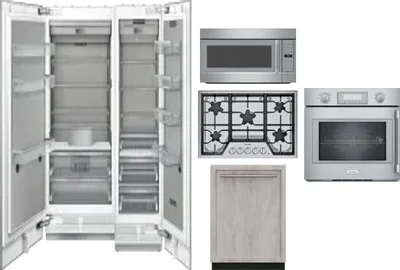 6 Piece Package Includes Refrigerator, Freezer, Cooktop, Wall Oven, Microwave And Dishwasher
