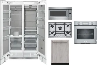6 Piece Package Includes Refrigerator, Freezer, Cooktop, Wall Oven, Microwave And Dishwasher