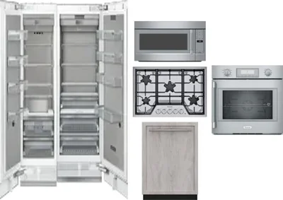 6 Piece Package Includes Refrigerator, Freezer, Cooktop, Wall Oven, Microwave And Dishwasher