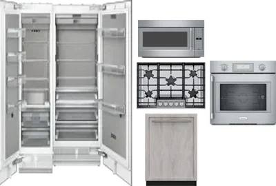 6 Piece Package Includes Refrigerator, Freezer, Cooktop, Wall Oven, Microwave And Dishwasher