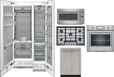 6 Piece Package Includes Refrigerator, Freezer, Cooktop, Wall Oven, Microwave And Dishwasher