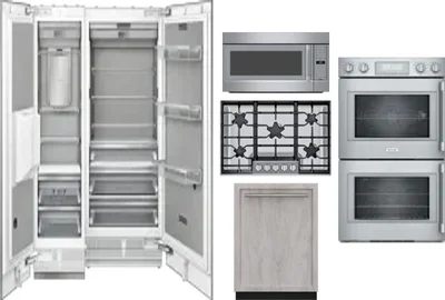 6 Piece Package Includes Refrigerator, Freezer, Cooktop, Wall Oven, Microwave And Dishwasher