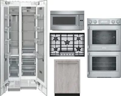 6 Piece Package Includes Refrigerator, Freezer, Cooktop, Wall Oven, Microwave And Dishwasher