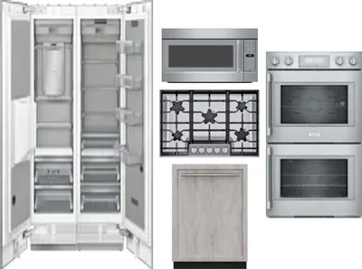 6 Piece Package Includes Refrigerator, Freezer, Cooktop, Wall Oven, Microwave And Dishwasher