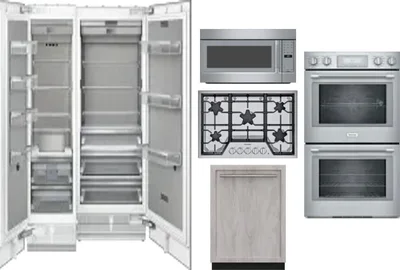 6 Piece Package Includes Refrigerator, Freezer, Cooktop, Wall Oven, Microwave And Dishwasher