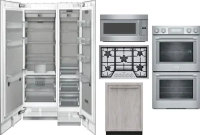 6 Piece Package Includes Refrigerator, Freezer, Cooktop, Wall Oven, Microwave And Dishwasher