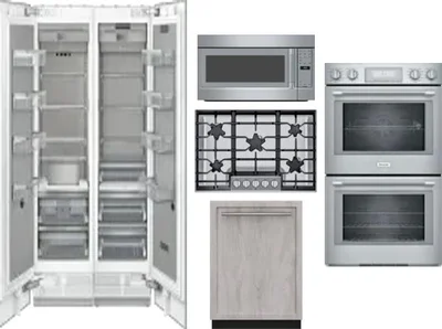 6 Piece Package Includes Refrigerator, Freezer, Cooktop, Wall Oven, Microwave And Dishwasher