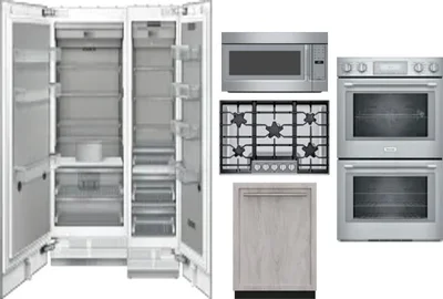 6 Piece Package Includes Refrigerator, Freezer, Cooktop, Wall Oven, Microwave And Dishwasher