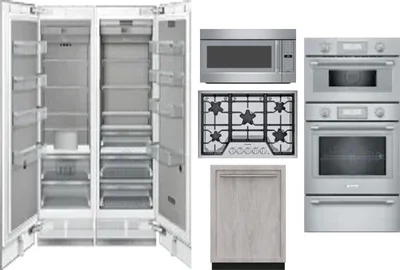 6 Piece Package Includes Refrigerator, Freezer, Cooktop, Wall Oven, Microwave And Dishwasher