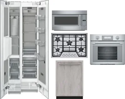 6 Piece Package Includes Refrigerator, Freezer, Cooktop, Wall Oven, Microwave And Dishwasher
