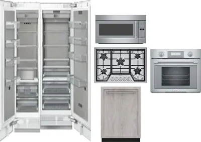6 Piece Package Includes Refrigerator, Freezer, Cooktop, Wall Oven, Microwave And Dishwasher
