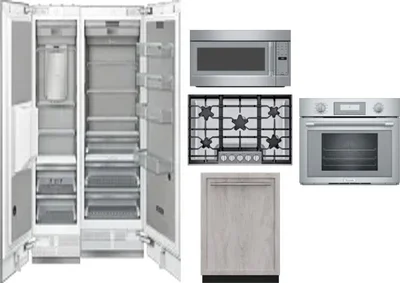 6 Piece Package Includes Refrigerator, Freezer, Cooktop, Wall Oven, Microwave And Dishwasher