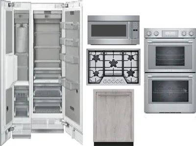 6 Piece Package Includes Refrigerator, Freezer, Cooktop, Wall Oven, Microwave And Dishwasher