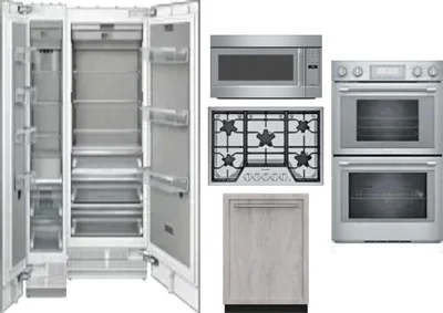 6 Piece Package Includes Refrigerator, Freezer, Cooktop, Wall Oven, Microwave And Dishwasher