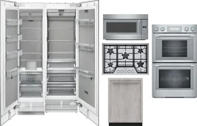 6 Piece Package Includes Refrigerator, Freezer, Cooktop, Wall Oven, Microwave And Dishwasher