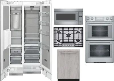 6 Piece Package Includes Refrigerator, Freezer, Cooktop, Wall Oven, Microwave And Dishwasher