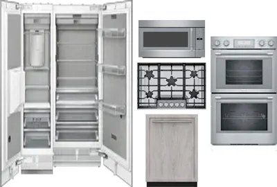 6 Piece Package Includes Refrigerator, Freezer, Cooktop, Wall Oven, Microwave And Dishwasher
