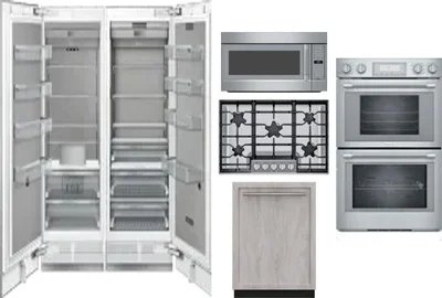 6 Piece Package Includes Refrigerator, Freezer, Cooktop, Wall Oven, Microwave And Dishwasher