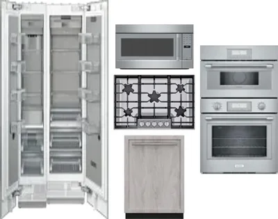 6 Piece Package Includes Refrigerator, Freezer, Cooktop, Wall Oven, Microwave And Dishwasher
