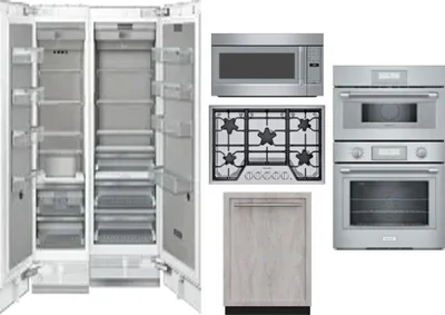 6 Piece Package Includes Refrigerator, Freezer, Cooktop, Wall Oven, Microwave And Dishwasher