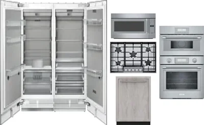 6 Piece Package Includes Refrigerator, Freezer, Cooktop, Wall Oven, Microwave And Dishwasher