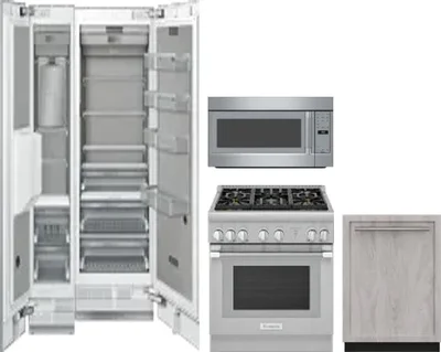 5 Piece Package Includes Refrigerator, Freezer, Range, Microwave And Dishwasher
