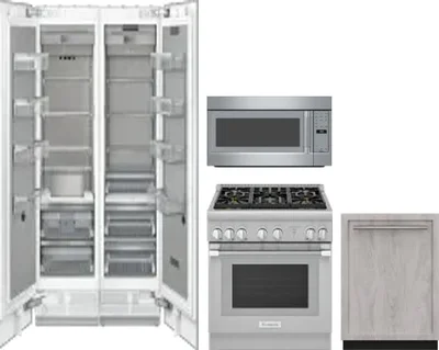 5 Piece Package Includes Refrigerator, Freezer, Range, Microwave And Dishwasher