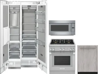 5 Piece Package Includes Refrigerator, Freezer, Range, Microwave And Dishwasher