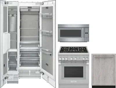 5 Piece Package Includes Refrigerator, Freezer, Range, Microwave And Dishwasher