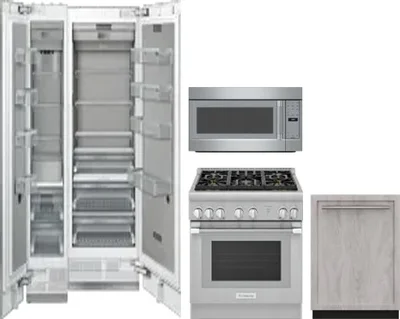 5 Piece Package Includes Refrigerator, Freezer, Range, Microwave And Dishwasher