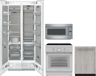 5 Piece Package Includes Refrigerator, Freezer, Range, Microwave And Dishwasher