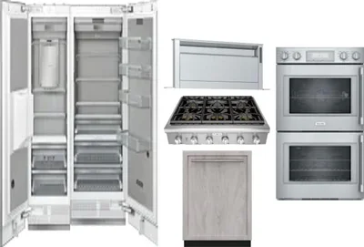 6 Piece Package Includes Refrigerator, Freezer, Cooktop, Wall Oven, Hood And Dishwasher