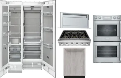 6 Piece Package Includes Refrigerator, Freezer, Cooktop, Wall Oven, Hood And Dishwasher